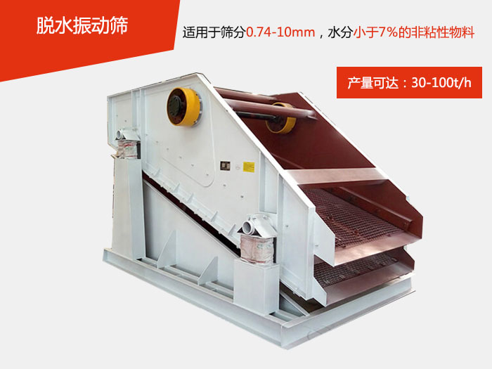 脫水振動篩主要針對物料的固液分離,將物料快速的與液體分開實現固液分離的篩分目的。