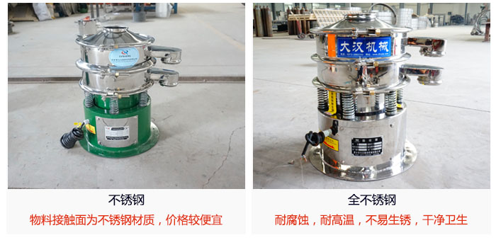 小型圓形篩做工采用：內(nèi)外拋光的制作方法，能夠保證產(chǎn)品的干凈。