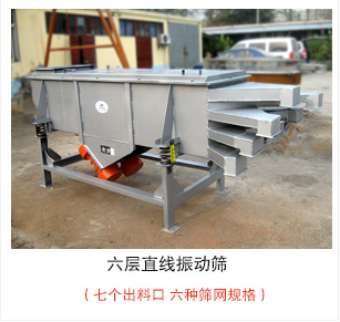 六層直線振動篩加裝制成裝置,灰色油漆出口產(chǎn)品