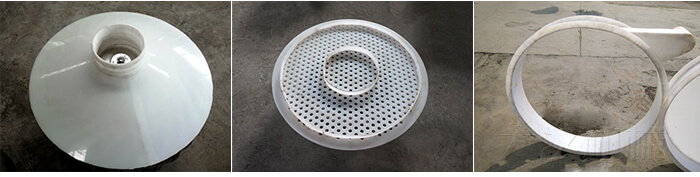 塑料防腐蝕振動篩防塵蓋,網架,篩框展示圖。